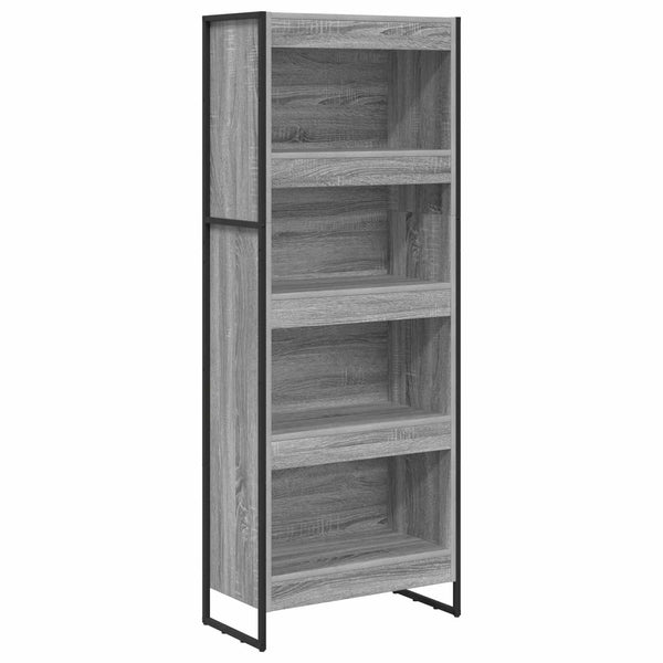 Kirjahylly 60 x 30 x 155 cm Tekninen puu Harmaa Sonoma