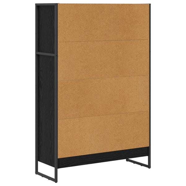 Kirjahylly 80 x 30 x 121 cm Tekninen puu Musta tammi.