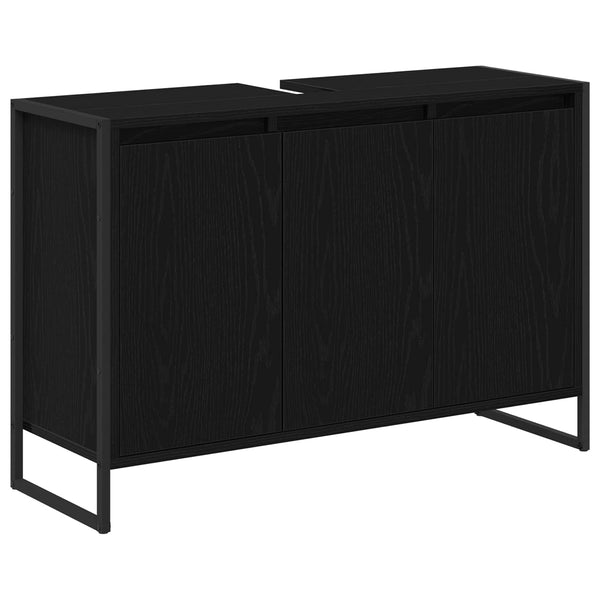 Kylpyhuonekaappi Musta tammi. 90 x 30 x 60 cm Tekninen puu