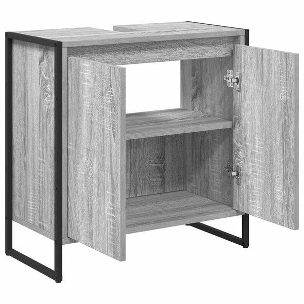 Kylpyhuonekaappi Harmaa Sonoma 60 x 30 x 60 cm Tekninen puu