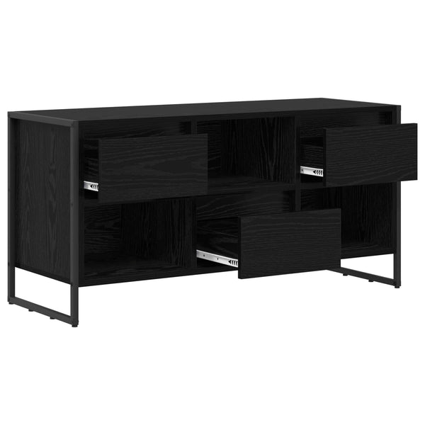TV-kaappi 100 x 36 x 49,5 cm Musta tammi. Tekninen puu