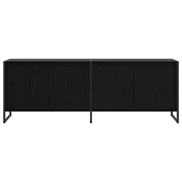 TV-kaappi Musta tammi. 140 x 36 x 49.5 cm Tekninen puu