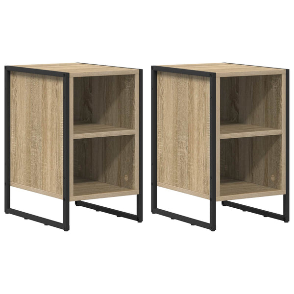 Yöpöytä 2 pcs Sonoma 39.5 x 30 x 50 cm Tekninen puu