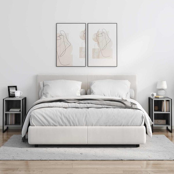 Yöpöytä 2 pcs Harmaa Sonoma 39.5 x 30 x 50 cm Tekninen puu