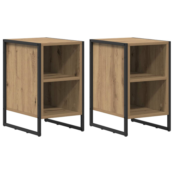 Yöpöytä 2 pcs Taidekoivu 39.5 x 30 x 50 cm Tekninen puu