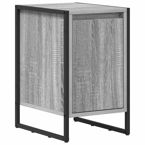 Harmaa Sonoma yöpöytä 2 kpl 39,5 x 30 x 50 cm Tekninen puu