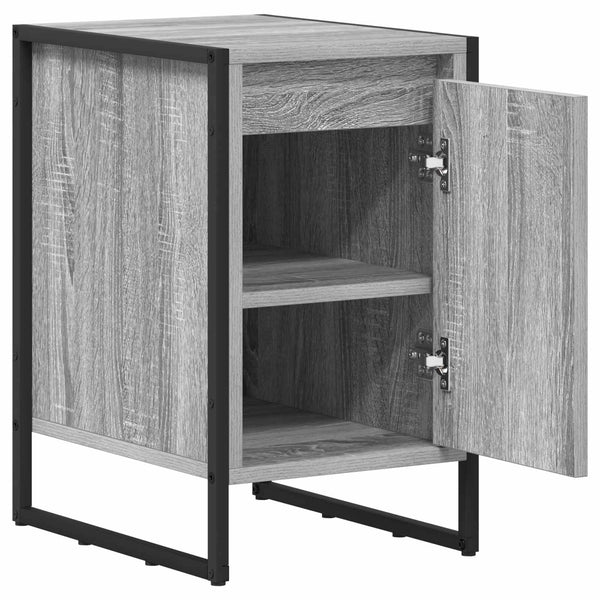 Harmaa Sonoma yöpöytä 2 kpl 39,5 x 30 x 50 cm Tekninen puu