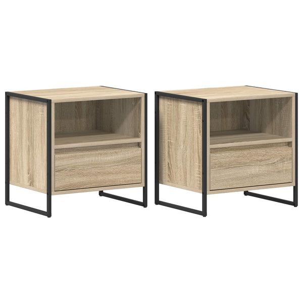 Yöpöytä 2 pcs Sonoma 50 x 39,5 x 50 cm Tekninen puu