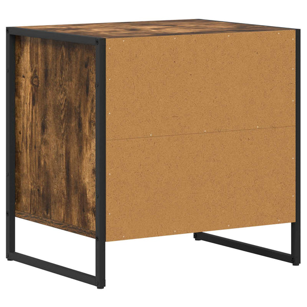 Yöpöytä 2 pcs Savupuu 50 x 39,5 x 50 cm Tekninen puu