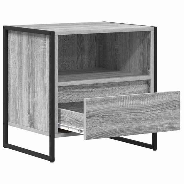 Yöpöytä 2 pcs Harmaa Sonoma 50 x 39,5 x 50 cm Tekninen puu