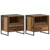 Yöpöytä 2 pcs Vanha Puu 50 x 39,5 x 50 cm Tekninen puu