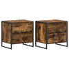 Yöpöytä 2 pcs Savupuu 50 x 39.5 x 50 cm Tekninen puu