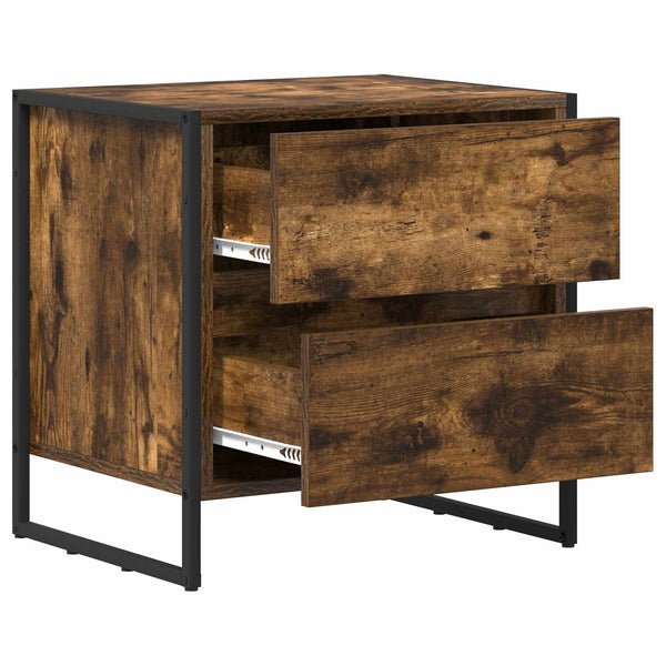 Yöpöytä 2 pcs Savupuu 50 x 39.5 x 50 cm Tekninen puu