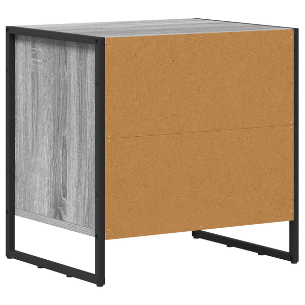Yöpöytä 2 pcs Harmaa Sonoma 50 x 39.5 x 50 cm Tekninen puu