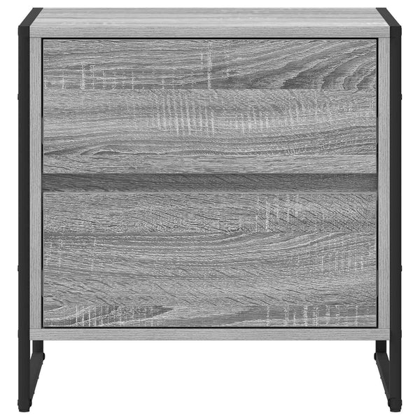 Yöpöytä 2 pcs Harmaa Sonoma 50 x 39.5 x 50 cm Tekninen puu
