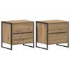Yöpöytä 2 pcs Taidekoivu 50 x 39.5 x 50 cm Tekninen puu