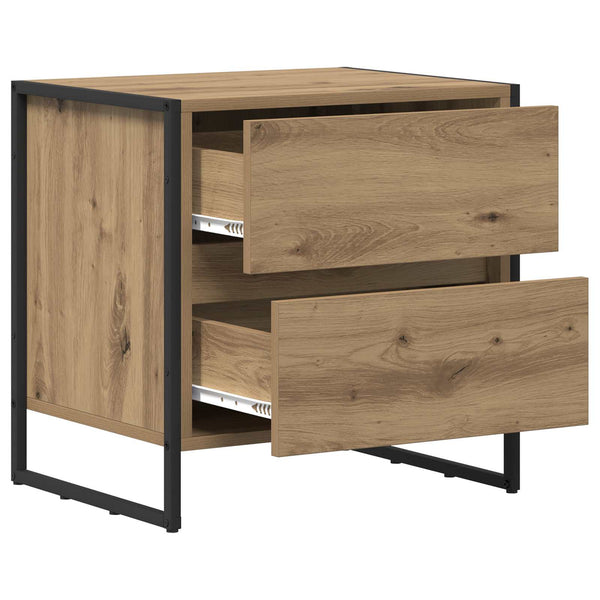 Yöpöytä 2 pcs Taidekoivu 50 x 39.5 x 50 cm Tekninen puu