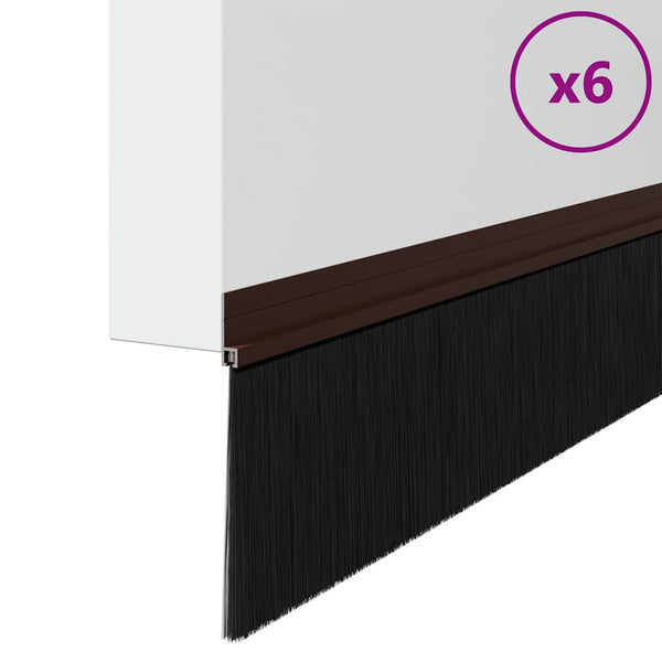 Oven harjatiivisteet ruskeat itsekiinnittyvät 100 cm 6 pcs