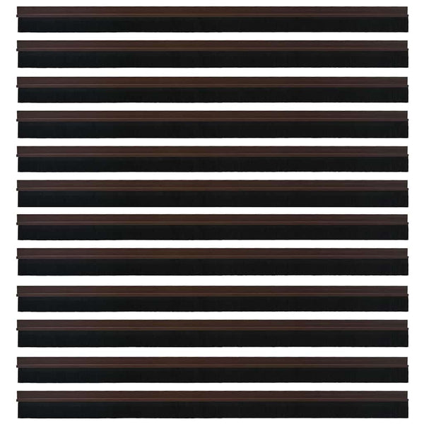 Itsekiinnittyvät harjatiivisteet 100 cm oville 12 pcs Ruskea