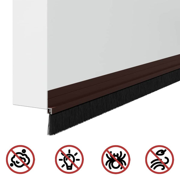 Itsekiinnittyvät harjatiivisteet 100 cm oville 12 pcs Ruskea
