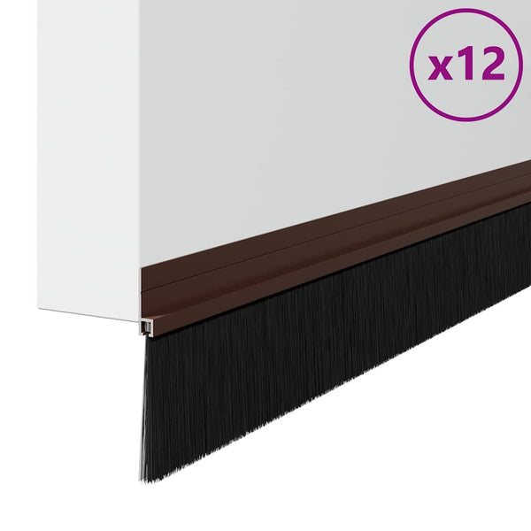 Ruskeat itsekiinnittyvät oven harjatiivisteet 12 kpl 100 cm