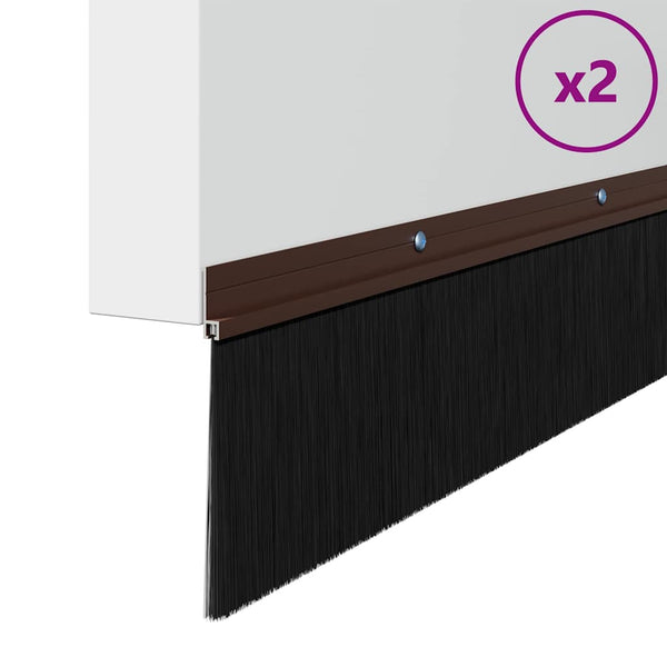 Oven harjasulku kierteellinen 2 kpl Ruskea 100 cm Alumiiniseos