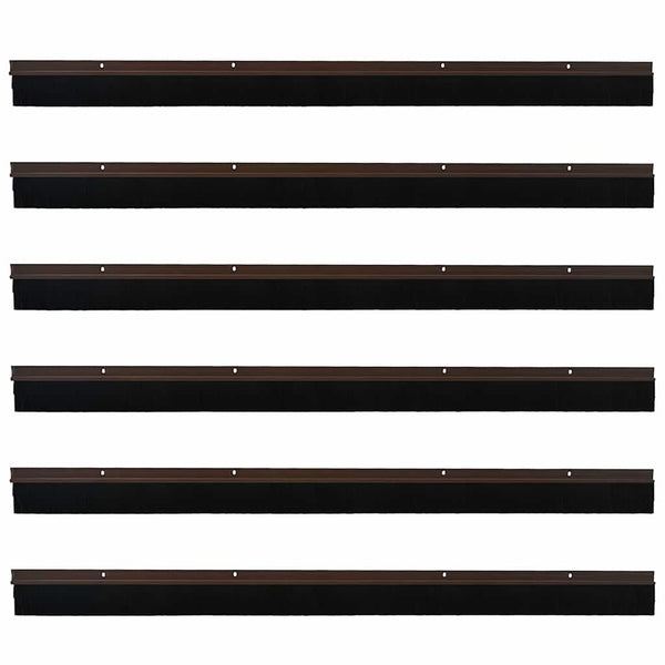 Harjasulku oven kierteellinen 6 pcs Ruskea 100 cm Alumiiniseos