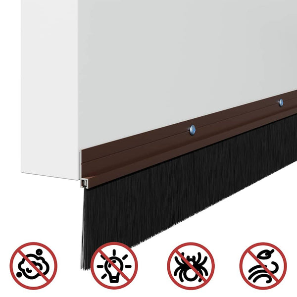 Harjasulku oven kierteellinen 6 pcs Ruskea 100 cm Alumiiniseos