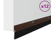 Harjasulku oven kierteellinen 12 osaa Ruskea 100 cm Alumiiniseos