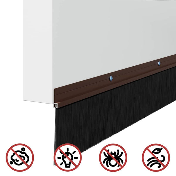 Oven harjasulku 12 pcs kierteellinen Ruskea 100 cm Alumiiniseos