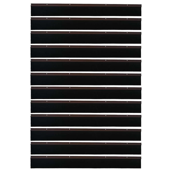 Kierteellinen harjasulku 12 osaa oven Ruskea 100 cm Alumiiniseos