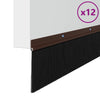 Kierteellinen harjasulku 12 osaa oven Ruskea 100 cm Alumiiniseos