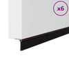 Kierteellinen harjasulku 6 pcs oven Ruskea 100 cm Alumiiniseos