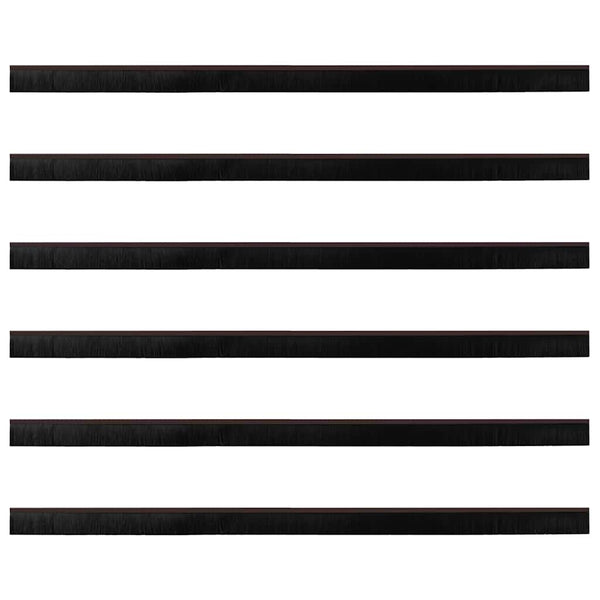 Kierteellinen harjasulku 6 pcs oven Ruskea 100 cm Alumiiniseos