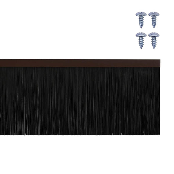 Kierteellinen harjasulku 6 pcs oven Ruskea 100 cm Alumiiniseos