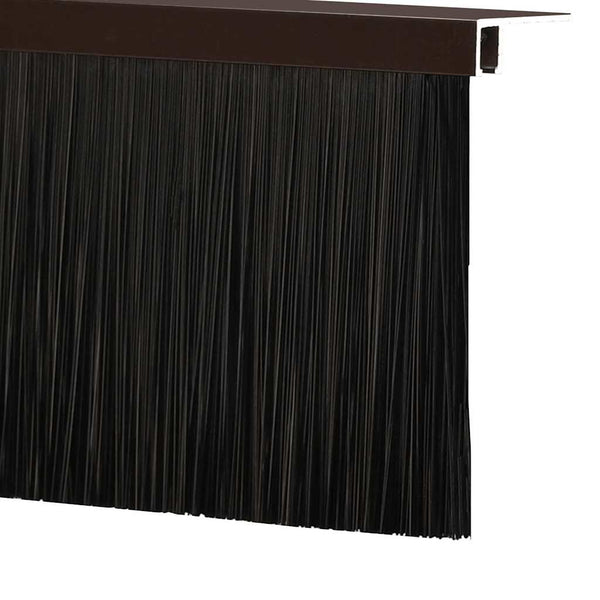 6 pcs Kierteellinen harjasulku oven Ruskea 100 cm Alumiiniseos