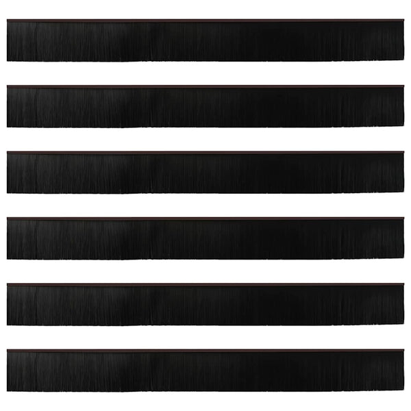 Harjasulku kierteellinen oven 6 pcs Ruskea 100 cm Alumiiniseos