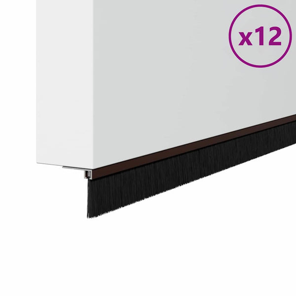 Harjasulku kierteellinen oven 12 kpl Ruskea 100 cm Alumiiniseos