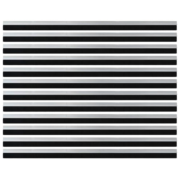 Oven harjatiivisteet 100 cm 12 pcs itsekiinnittyvät Hopea