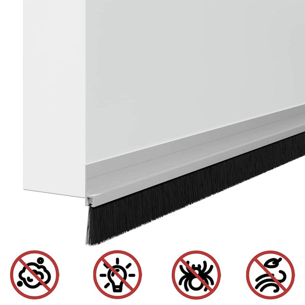 Oven harjatiivisteet 100 cm 12 pcs itsekiinnittyvät Hopea