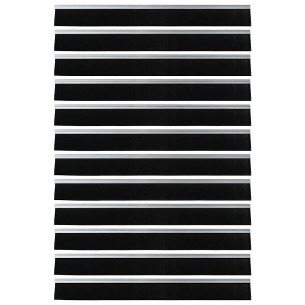 Harjatiivisteet oven itsekiinnittyvät 12 pcs 100 cm Hopea