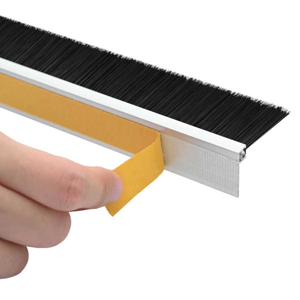 12 kpl Hopea itsekiinnittyviä oven harjatiivisteitä 100 cm