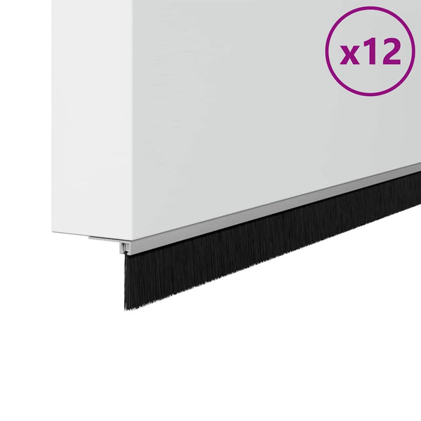 12 kpl Hopea itsekiinnittyviä oven harjatiivisteitä 100 cm