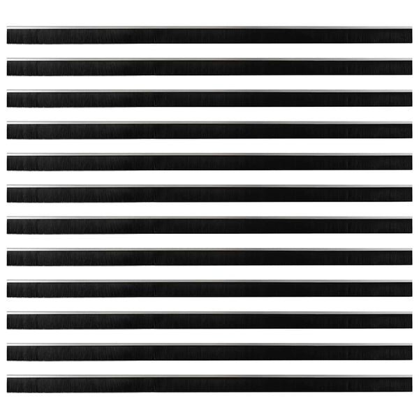 12 kpl Hopea itsekiinnittyviä oven harjatiivisteitä 100 cm