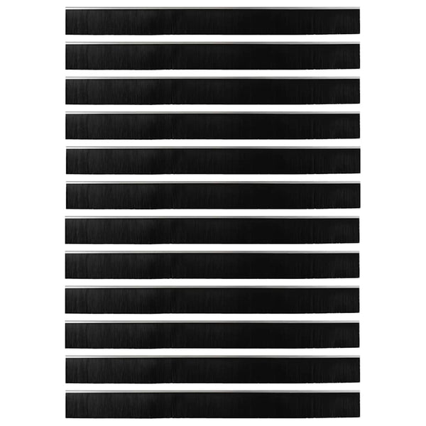 Itsekiinnittyvät oven harjatiivisteet 12 kpl 100 cm Hopea