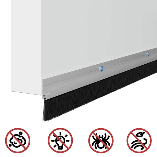 2 osaa oven harjasulku kierteellinen Hopea 100 cm Alumiiniseos