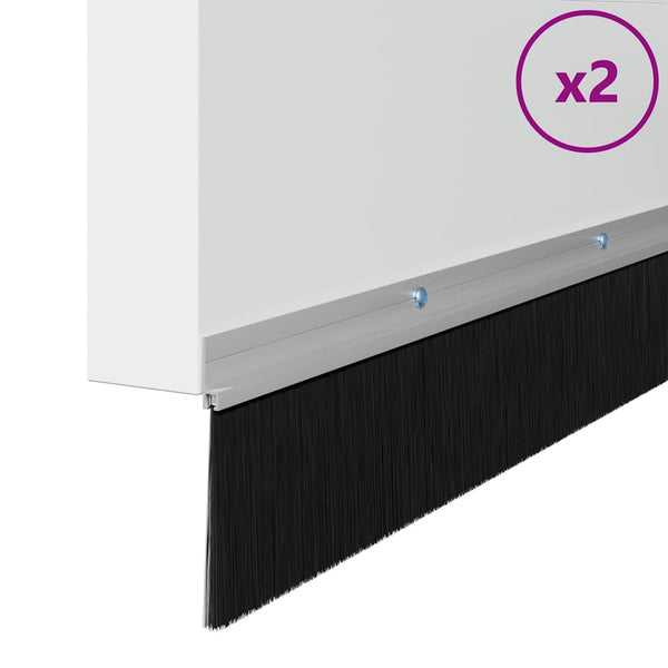 Oven harjasulku 2 pcs kierteellinen 100 cm Hopea Alumiiniseos