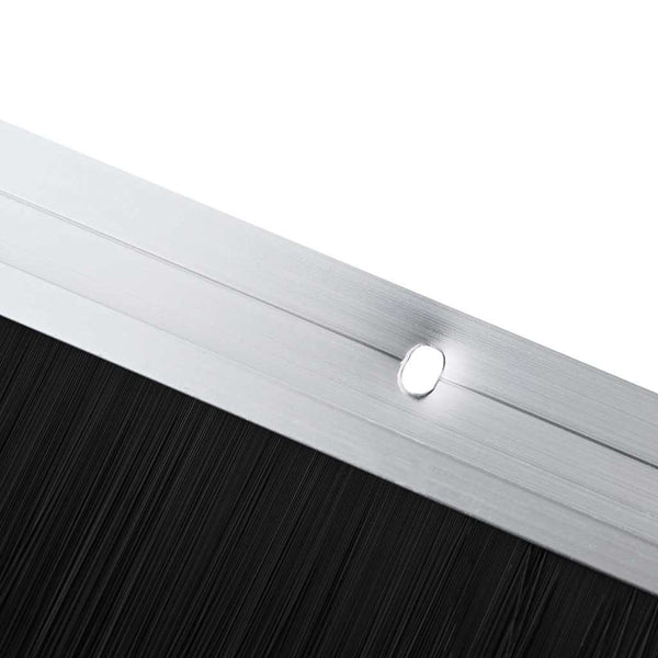 2 kpl kierteellinen oven harjasulku Hopea 100 cm Alumiiniseos