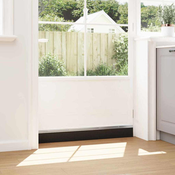 2 kpl kierteellinen oven harjasulku Hopea 100 cm Alumiiniseos