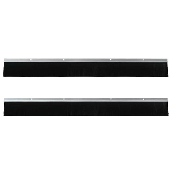 2 kpl kierteellinen oven harjasulku Hopea 100 cm Alumiiniseos